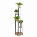 Goplus support pour plantes dintrieur  5 niveaux etagre en mtal hauteur 125 cm pour balcon salon ...