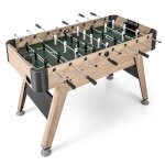 Goplus table de baby - foot de 137 cm en bois table de jeux avec 2 balles pour enfants adolescents adulte ...
