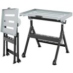 Goplus table etabli de soudage pliable avec 2 roues fixes - angle et hauteur rglables - banc de travail ...