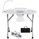 Goplus table de manucure  roulettes collecteur de poussire electrique lampe de table led pliable coussin ...
