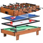 Goplus table multi - jeux table de jeu combine 4en1 avec accessoires plateaux empilables de billard ...