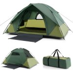 Goplus tente de camping pour 2 personnes tente de randonne avec auvent tapis bche pe impermable tente ...