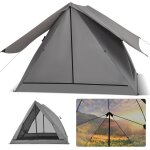 Goplus tente de camping pour 4 - 6 personnes tente familiale tipi chapiteaux 3 portes 3 fentres en maille ...