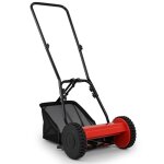 Goplus tondeuse manuelle avec sac de ramassage de 185 l lame tranchante hauteur de coupe r�glable poign�e ...