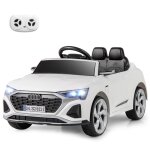 Goplus voiture electrique audi sq8 12v pour enfants 3 ans + charge 30kg avec tlcommande 24 g / musique ...