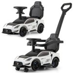 Goplus voiture porteur enfants 18 - 60mois avec poign�e amoviblebarri�re de s�curit�rangement sous le ...