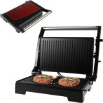 Gotoll grill Électrique 1000w ouvrable 180° plaques antiadhésives 23x15cm - pour sandwiches paninis viandes ... Gotoll grill Électrique 1000w ouvrable 180° plaques antiadhésives 23x15cm - pour sandwiches paninis viandes ...