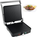 Gotoll grill Électrique 2000w ouvrable 180° plaques antiadhésives 28x25cm - pour sandwiches paninis viandes ... Gotoll grill Électrique 2000w ouvrable 180° plaques antiadhésives 28x25cm - pour sandwiches paninis viandes ...