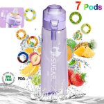 Gourde air bouteille � parfums fruits 650ml sans bpa avec paille et 7 dosettes de saveurs up pour relevez ...