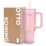 Gourde isotherme 12l en acier inoxydable - mug isotherme avec paille et poigne - sans bpa - garde les ...