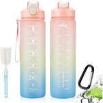 Gourde sport 1l - bouteille deau tanche et sans bpa bouteille deau de sport pour le fitness la gym et ...