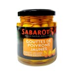 Gouttes de poivrons jaunes en bocal de 140g sabarot