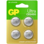 Gp pile bouton cr 2450 3 v 4 pc(s) 540 mah lithium ultra