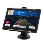 Gps de voiture � �cran tactile de 7 pouce guidage vocal feux rouges avec support � adsorption pour auto ...