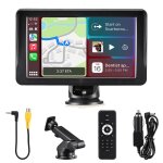 Gps voiture luminarix 7 pouces navigation avec carplay / android auto navigateur hd avec tlcommande ...