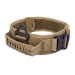 Grand collier tactique pour chien collier militaire r�glable en nylon boucle en m�tal robuste avec poign�e ...