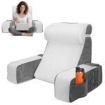 Grand coussin lecture - avec traversin et accoudoirs amovibles housse lavable coussin de dossier pour ...