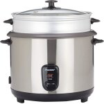 Grand cuiseur  riz avec panier vapeur et fonction maintien au chaud28 l1000 wacier inoxydableargent
