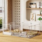 Grand enclos pour chien en acrylique - parc chien int�rieur grande taille - caisse de mise bas pour chiens ...