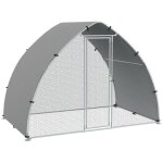 Grand enclos pawhut poulailler chenil volire extrieure 575m toit anti - uv toit anti - uv porte verouillabl ...