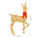 Grand ensemble de cerfs de nol clairs par des lumires led de 106 pouces ? dcoration familiale de ...