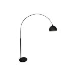 Grand lampadaire arc - métal et marbre - h. 180 cm - noir mat - ombrage Grand lampadaire arc - métal et marbre - h. 180 cm - noir mat - ombrage