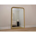 Grand miroir en bois de paulownia - l. 120 x h. 190 cm - doré effet laiton - heloise Grand miroir en bois de paulownia - l. 120 x h. 190 cm - doré effet laiton - heloise