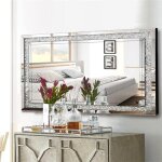 Grand miroir mural salon d�coratif - diamand miroir murale design rectangulaire - 120x60cm