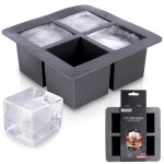 Moule  glaons - xxl cube maker - silicone - 155x155x6 cm - 4 cubes xxl - facile  nettoyer