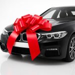 Grand n?ud cadeau pour voiture (rouge 76 cm) grand n?ud avec 2 ventouses adapt aux voitures vlos nol ...