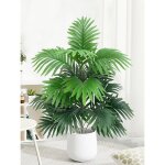 Grand palmier artificiel 70 cm ? feuilles vertes tropicales monstera ? plante plastique pour décoration ... Grand palmier artificiel 70 cm ? feuilles vertes tropicales monstera ? plante plastique pour décoration ...