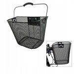 Grand panier de vélo en métal pour guidon avec support À clic Grand panier de vélo en métal pour guidon avec support À clic