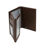 Grand porte feuille unisexe � 3. volets en cuir r�f ze2112 (4 coul. disp. ) choco