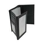 Grand porte feuille unisexe � 3. volets en cuir r�f ze3112 (4 coul. disp. ) noir