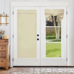 Rideau de porte autocollant occultants grand 66x168cm beige - isolation thermique & phonique pose rapidelavabl ...