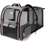 Grand sac  dos extensible de transport pour chat - sac  dos de transport pour animaux de compagnie ...