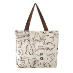 Tote bag toile port�e �paule motifs chats - original pratique sac zipp� id�al courses pique - nique loisirs ...