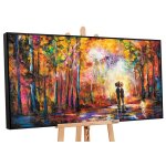 Tres grand tableau contemporain peinture  main tableau abstrait moderne 200x100cm