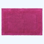 Grand tapis de bain en coton 70 x 120 cm - framboise