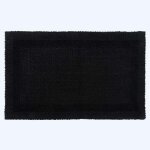 Grand tapis de bain en coton 70 x 120 cm - noir
