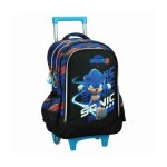 Grand trolley cartable a roulettes sac a dos primaire sonic 46 cm Grand trolley cartable a roulettes sac a dos primaire sonic 46 cm