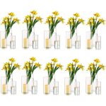 Grand vase transparent en verre bougeoirs pour bougies flottantes ou piliers pour mariage anniversaire ...
