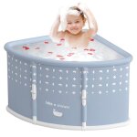 Grande baignoire pliable baignoire adultes en pvc gris 70 * 70 * 55cm forme en ventail conception pliable ...