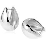 Grandes boucles doreilles cr�oles en argent sterling 925boucles doreilles ovales �paisses en argent 925 ...