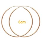 Boucles doreilles grandes creoles plaqu or 4cm