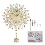 Grande horloge murale dcorative moderne silencieuse avec pendule 1693in pour salon cuisine chambre