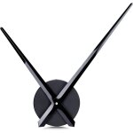 Grande horloge murale noire � aiguilles simples sans m�canisme de mouvement dhorloge � chiffres axe longitudin ...