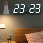 Grande horloge murale numrique  led 3d