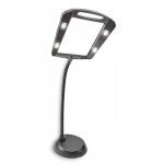 Loupe mains libres sur pied 58 cm - grossissement x5 - 12 led - noir Loupe mains libres sur pied 58 cm - grossissement x5 - 12 led - noir
