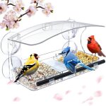 Grande mangeoire � oiseaux pour fen�tre transparente 26 x 14 x 55 cm - window bird feeder